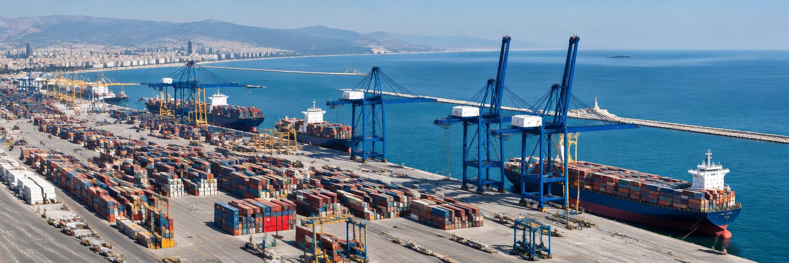 Illustrative port scene for the Mersin loading operation